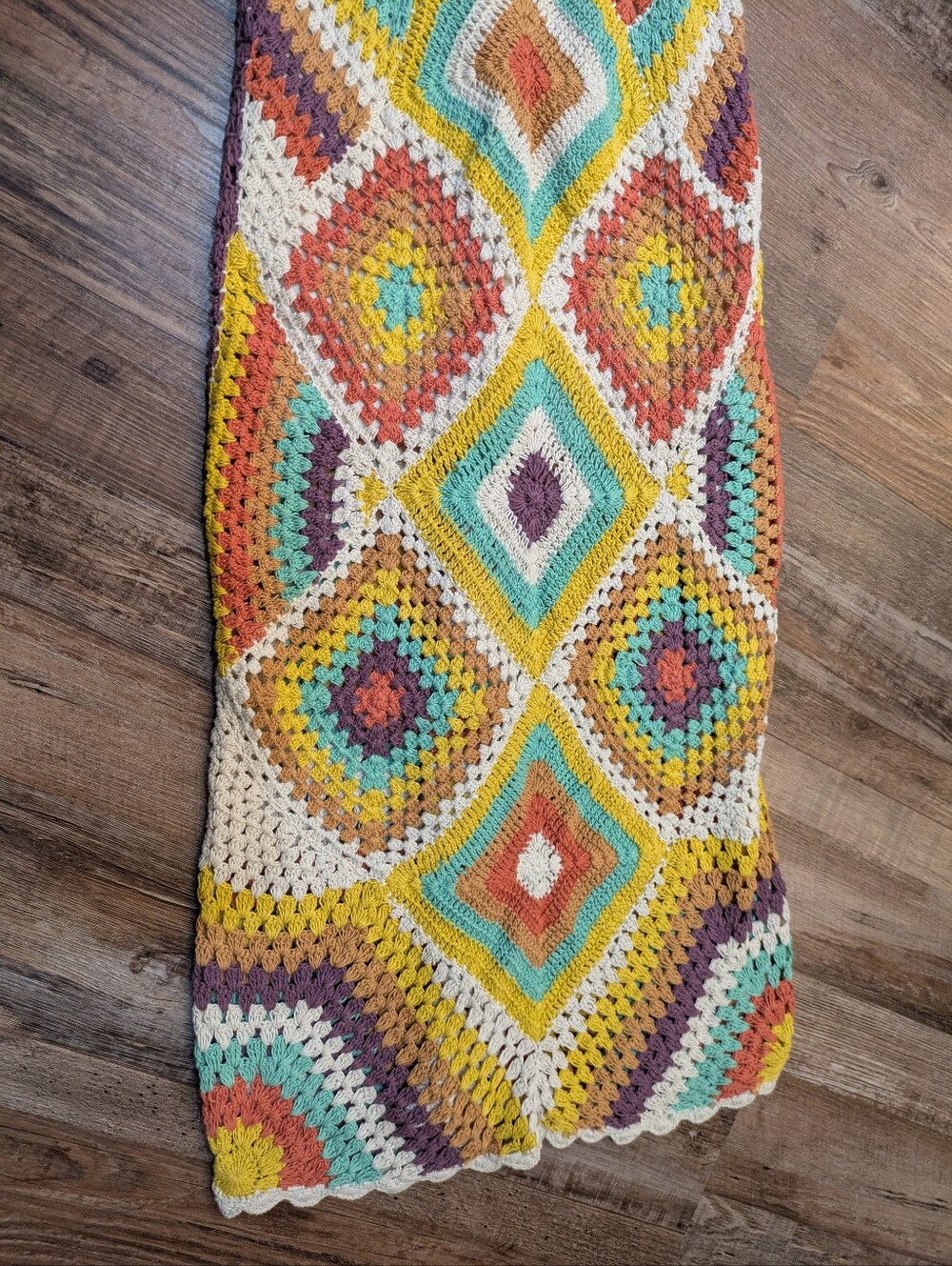 Zara Colorful Crochet Patchwork Midi Dress Boho Beach Sz M - Picture 5 of 16